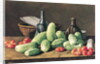 Still Life with Cucumbers and Tomatoese, 18th century by Luis Egidio Menendez or Melendez