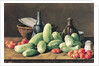 Still Life with Cucumbers and Tomatoese, 18th century by Luis Egidio Menendez or Melendez