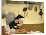 Madame Vuillard Sewing by Edouard Vuillard