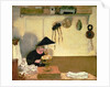 Madame Vuillard Sewing by Edouard Vuillard