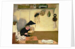 Madame Vuillard Sewing by Edouard Vuillard
