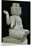 Sculpture of Brahma with four faces, from Batambang, Cambodia, Koh Ker style, mid 10th century by Cambodian School