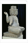 Sculpture of Brahma with four faces, from Batambang, Cambodia, Koh Ker style, mid 10th century by Cambodian School