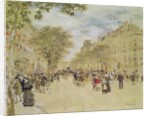 The Pavillon de Hanovre and the Boulevard des Italiens, Paris, after 1870 by Jean Francois Raffaelli