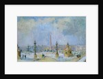 The Place de la Concorde, Paris by Albert-Charles Lebourg