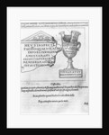 Illustration from 'Discours du Songe de Poliphile', by Francesco Colonna, 1554 by French School