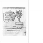 Illustration from 'Discours du Songe de Poliphile', by Francesco Colonna, 1554 by French School