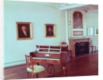 View of a room with a grand piano belonging to Ludwig van Beethoven by German School