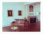 View of a room with a grand piano belonging to Ludwig van Beethoven by German School