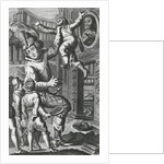 Pantagruel grabbing Limousin by the throat by French School