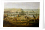 Napoleon Visiting the Camp at Boulogne in July 1804, detail of the port, 1806 by Jean-Francois Hue