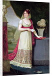 Josephine Tasher de la Pagerie Empress of the French, gazing at a bust of her son Eugene de Beauharnais at Malmaison, 1808 by Baron Antoine Jean Gros
