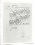 Letter from Francis I of France to the Parlement of Bordeaux, 1529 by French School