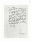 Letter from Francis I of France to the Parlement of Bordeaux, 1529 by French School
