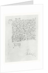 Letter from Francis I of France to the Parlement of Bordeaux, 1529 by French School