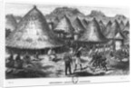 David Livingstone welcomed in a village in the Great Lakes region of Central Africa, 1874 by French School