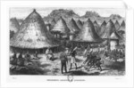 David Livingstone welcomed in a village in the Great Lakes region of Central Africa, 1874 by French School