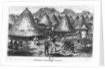 David Livingstone welcomed in a village in the Great Lakes region of Central Africa, 1874 by French School