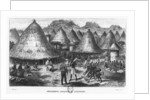 David Livingstone welcomed in a village in the Great Lakes region of Central Africa, 1874 by French School