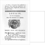 Louis IV d'Outremer by French School