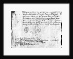 Signature of Louis XI on a letter to the Governor of Anjou, dated 3 July 1472 by French School