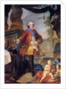 Louis Dauphin of France with a Plan of the Siege of Tournai, 1747 by Charles Joseph Natoire