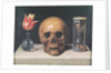 Vanitas Still Life with a Tulip, Skull and Hour-Glass by Philippe de Champaigne