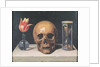 Vanitas Still Life with a Tulip, Skull and Hour-Glass by Philippe de Champaigne