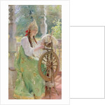 At the Spinning-Wheel by Konstantin Egorovich Makovsky