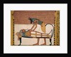 Anubis attends Sennedjem's Mummy by Egyptian 19th Dynasty