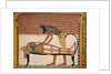 Anubis attends Sennedjem's Mummy by Egyptian 19th Dynasty