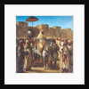 Muley Abd-ar-Rhaman, Sultan of Morocco, leaving the Palace of Meknes with his entourage, March 1832, 1845 by Ferdinand Victor Eugene Delacroix