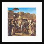 Muley Abd-ar-Rhaman, Sultan of Morocco, leaving the Palace of Meknes with his entourage, March 1832, 1845 by Ferdinand Victor Eugene Delacroix