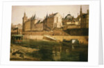 The Palais de Justice, the Conciergerie and the Tour de l'Horloge, after 1858 by Adrien Dauzats