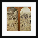 Christ on the Road to Calvary, outside panels of the Temptation of St. Anthony triptych by Hieronymus Bosch