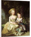 Child portraits of Marie-Therese-Charlotte of France, future Duchess of Angouleme, and Louis-Joseph-Xavier of France Premier Dauphin, 1784 by Elisabeth Louise Vigee-Lebrun