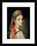 Portrait of a Young Girl in Sarafan and Kokoshnik, 1820s by Mauro Gandolfi