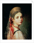 Portrait of a Young Girl in Sarafan and Kokoshnik, 1820s by Mauro Gandolfi