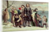 The Landing of the Pilgrims at Plymouth, 1620, 19th century by N. and Ives J.M. Currier