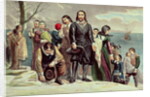 The Landing of the Pilgrims at Plymouth, 1620, 19th century by N. and Ives J.M. Currier