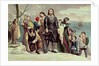 The Landing of the Pilgrims at Plymouth, 1620, 19th century by N. and Ives J.M. Currier