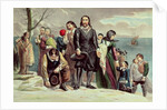 The Landing of the Pilgrims at Plymouth, 1620, 19th century by N. and Ives J.M. Currier