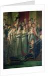 The Consecration of the Emperor Napoleon and the Coronation of the Empress Josephine by Pope Pius VII 2nd December 1804, 1807 by Jacques Louis David