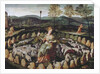 St. Genevieve Guarding her Flock by Fontainebleau School