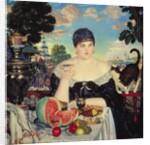 The Merchant's Wife at Tea, 1918 by Boris Mikhailovich Kustodiev