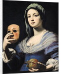 Woman with a Mask, 17th century by Lorenzo Lippi