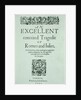 Title Page from 'Romeo and Juliet' by William Shakespeare 1597 by English School