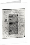 Page from one of Balzac's works with handwritten corrections by Honore de Balzac