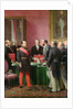 Napoleon III Hands Over The Decree allowing the Annexation of the Suburban Communes of Paris to Baron Georges Haussmann in June 1859, 1865 by Adolphe Yvon