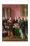 Napoleon III Hands Over The Decree allowing the Annexation of the Suburban Communes of Paris to Baron Georges Haussmann in June 1859, 1865 by Adolphe Yvon